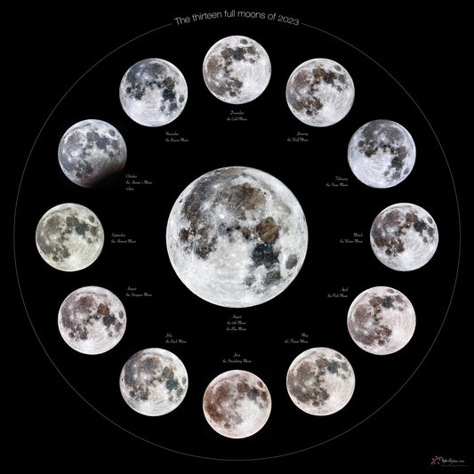 Il calendario delle lune piene ed. 2023 | Poster su carta fotografica