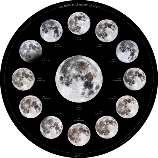 Il calendario delle lune piene ed. 2023 | Pannello fotografico