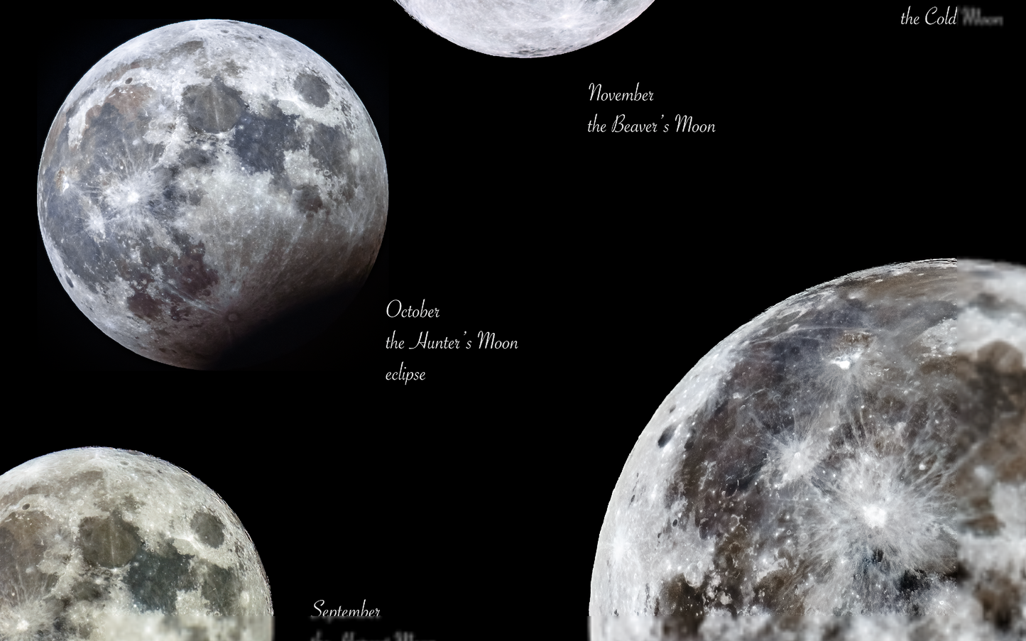 Il calendario delle lune piene ed. 2023 | Poster su carta fotografica