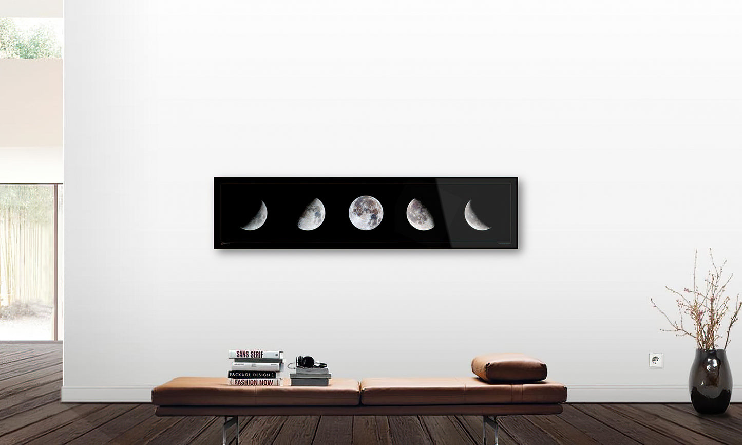 5 x 1 Moon phases panel