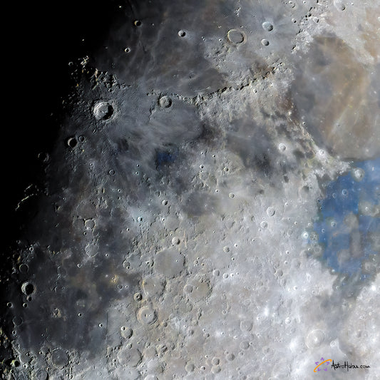 Cratere Copernico e sito di allunaggio dell'Apollo 11