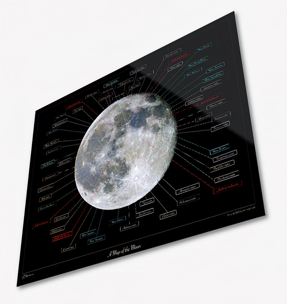 Map of the visible face of the Moon