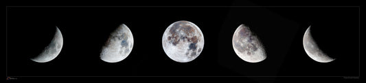 5 x 1 Moon phases panel