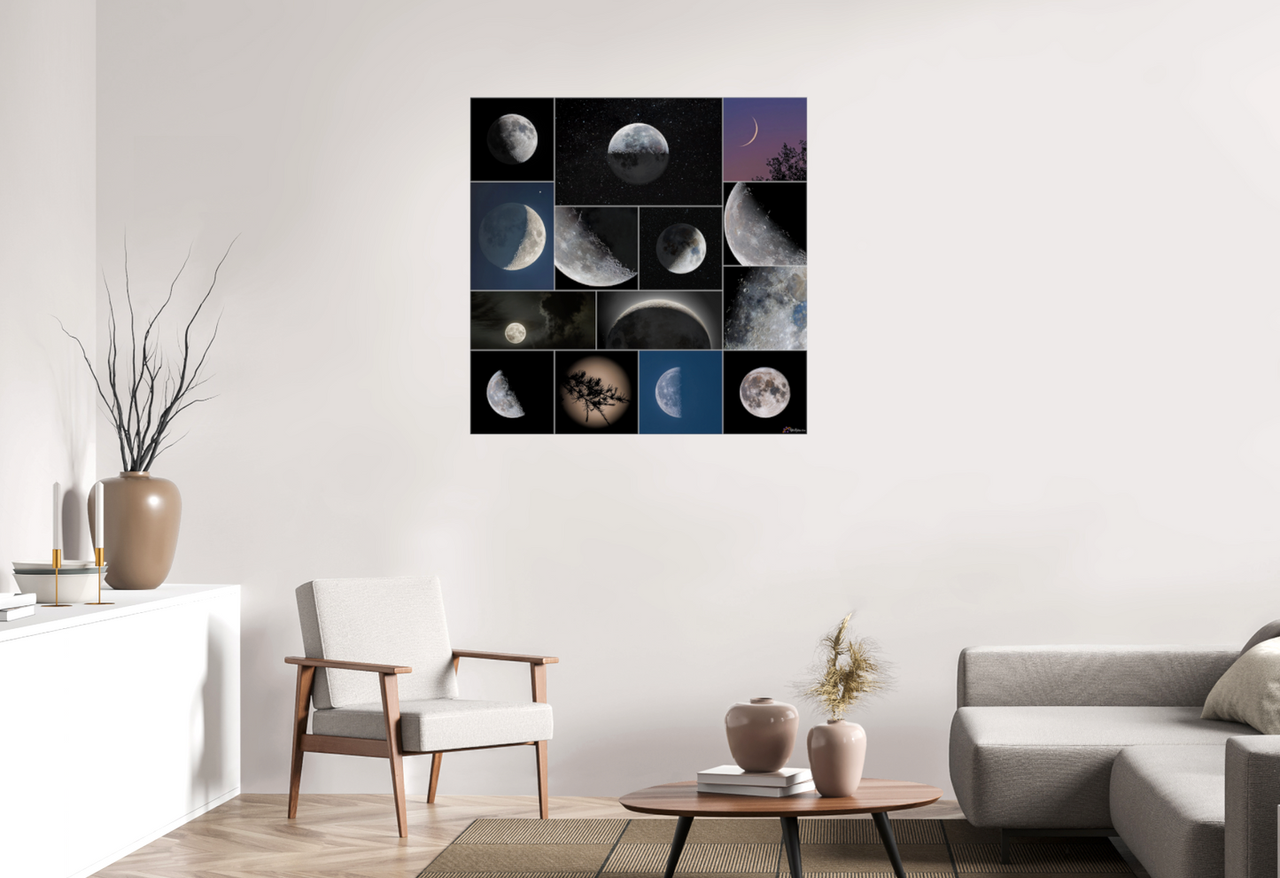 The moons on the wall