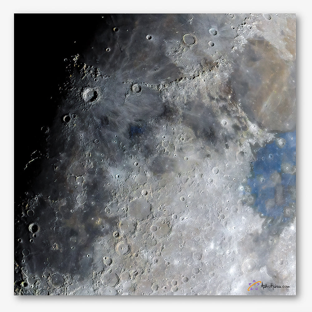 Cratere Copernico e sito di allunaggio dell'Apollo 11