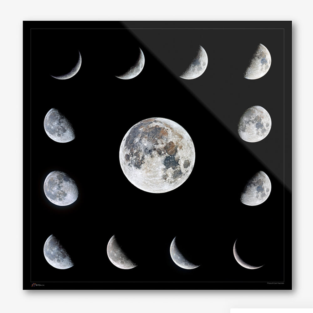 Moon phases square panel
